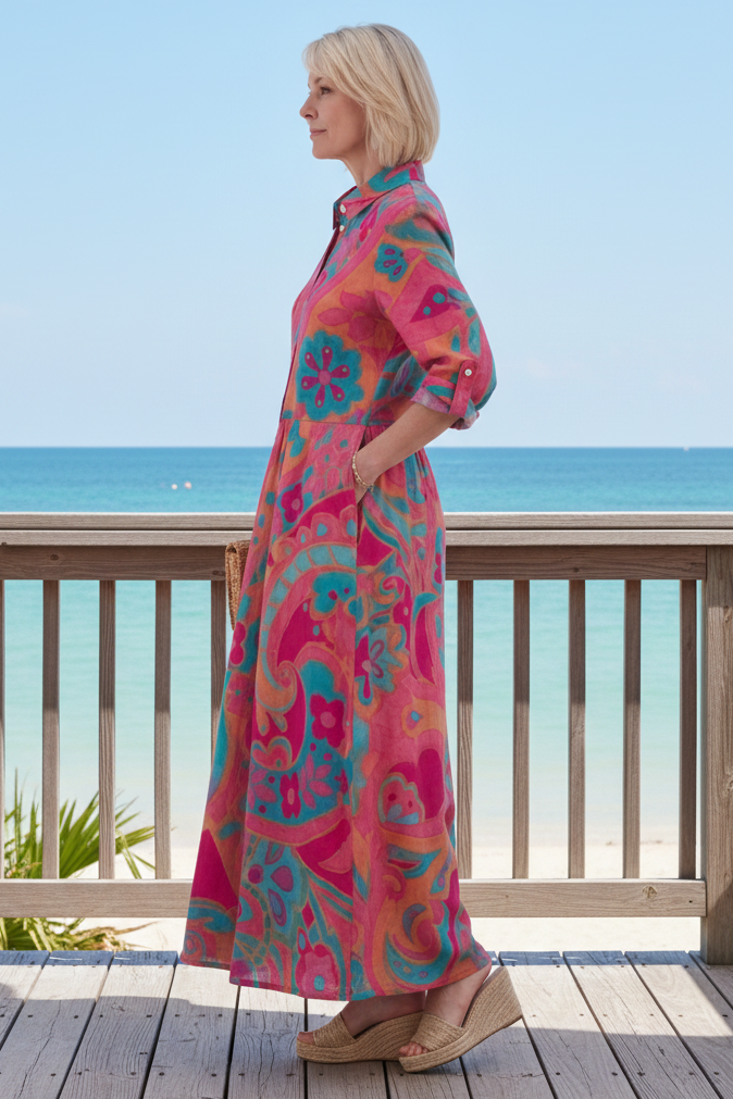 Printed Midi Dress